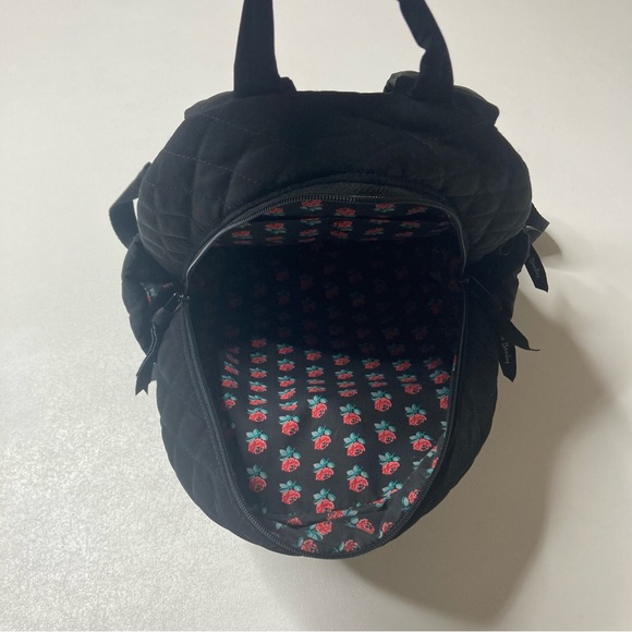 Vera Bradley Black Quilted Compact Backpack - Picture 5 of 9